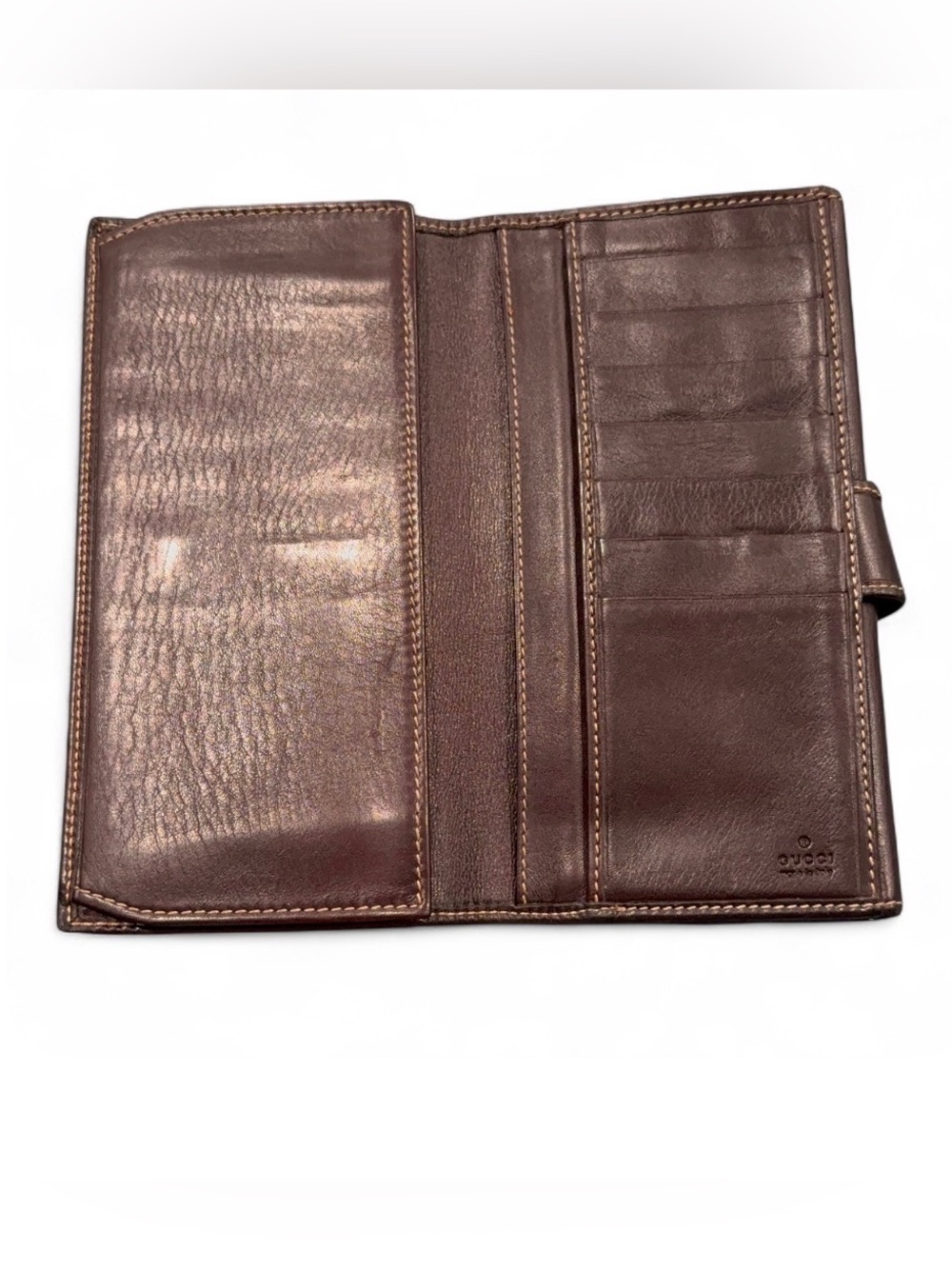 Vintage Gucci Dark Brown Leather Wallet - Picture 3 of 9